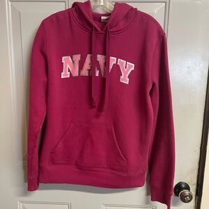 Women's Berry Hoodie with 'Navy' Print L